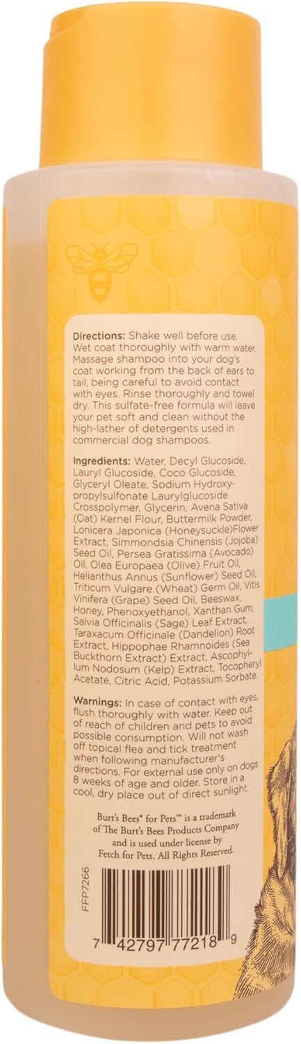 Burt's Bees for Pets Itch Soothing Shampoo with Honeysuckle 16 Fl.Oz. 2 Pack