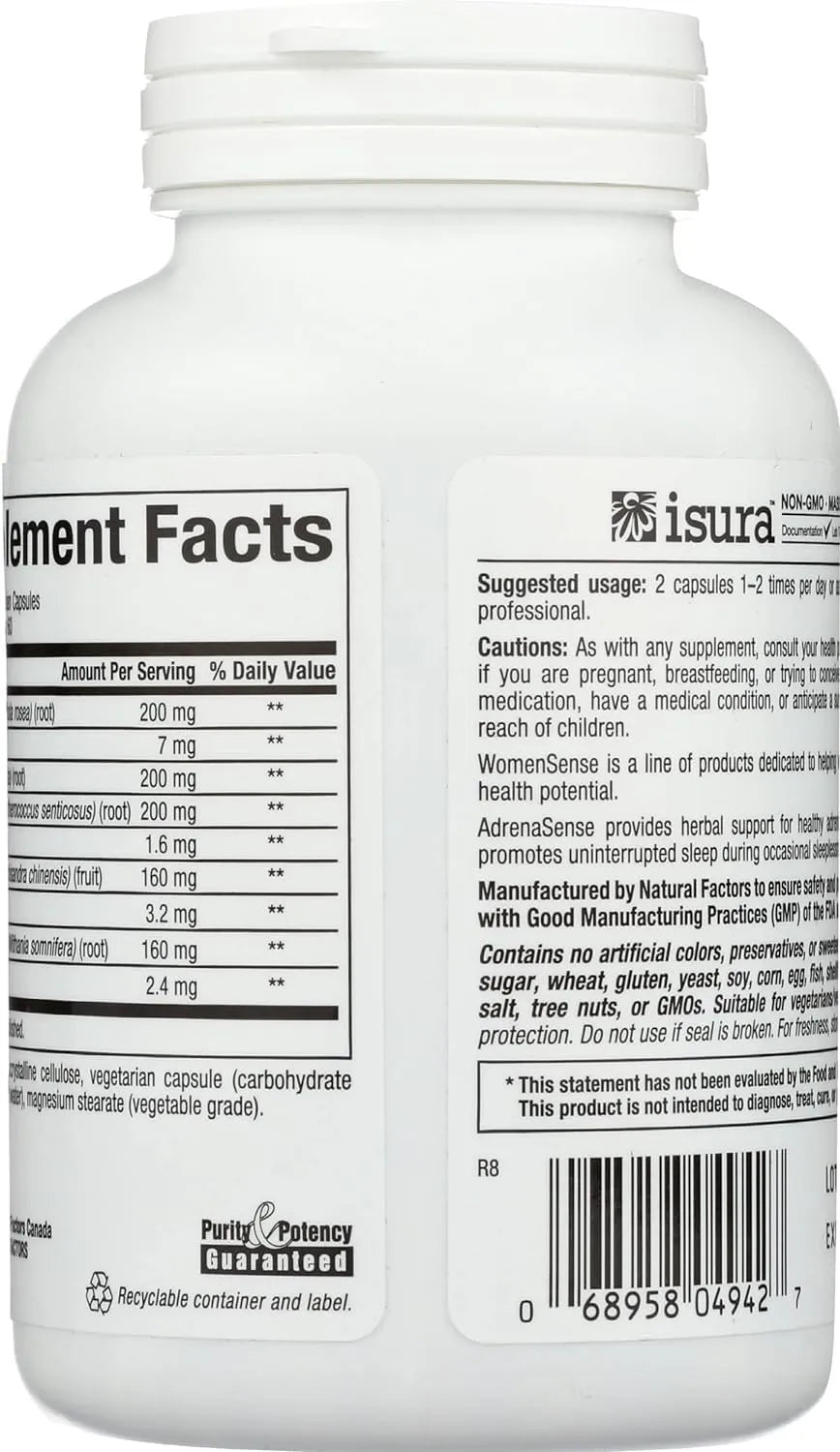 NATURAL FACTORS - Natural Factors WomenSense AdrenaSense 120 Capsulas - The Red Vitamin MX - Suplementos Alimenticios - {{ shop.shopifyCountryName }}