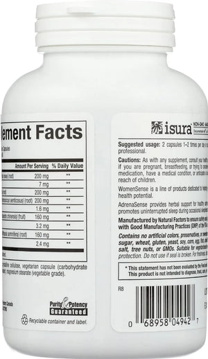 NATURAL FACTORS - Natural Factors WomenSense AdrenaSense 120 Capsulas - The Red Vitamin MX - Suplementos Alimenticios - {{ shop.shopifyCountryName }}