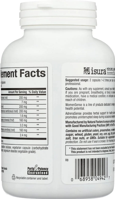 NATURAL FACTORS - Natural Factors WomenSense AdrenaSense 120 Capsulas - The Red Vitamin MX - Suplementos Alimenticios - {{ shop.shopifyCountryName }}