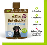 Pet Naturals BusyButter Easy Squeeze Calming Peanut Butter for Dogs 42Gr. 6 Pack