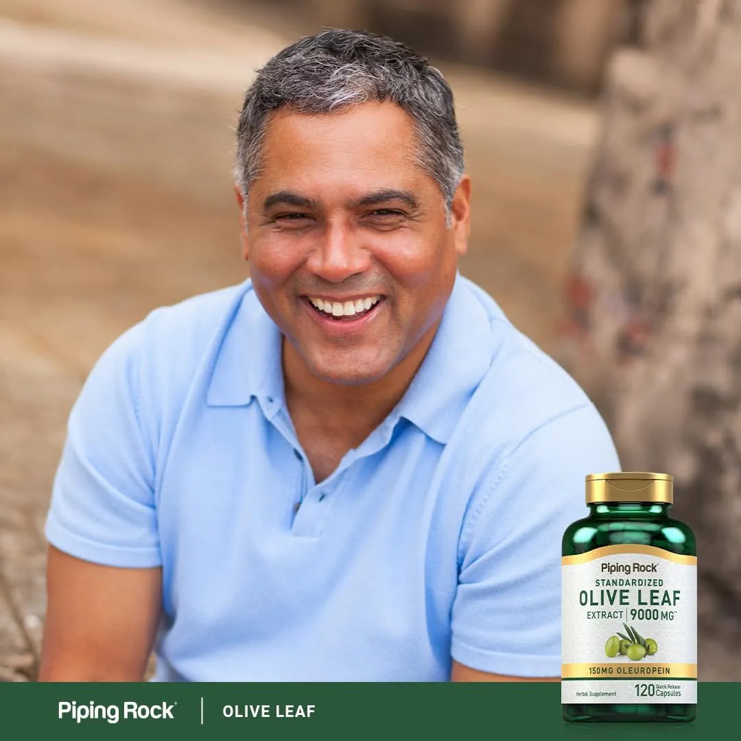 PIPING ROCK - Piping Rock Olive Leaf Extract 9,000Mg. 120 Capsulas - The Red Vitamin MX - Suplementos Alimenticios - {{ shop.shopifyCountryName }}