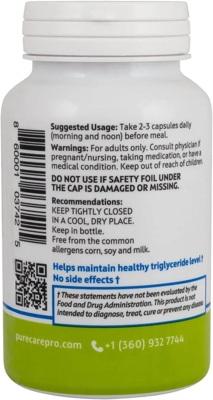 PURE CARE PRO - Pure Care Pro Tryglicare All-Natural Triglyceride Lowering 60 Capsulas - The Red Vitamin MX - Suplementos Alimenticios - {{ shop.shopifyCountryName }}