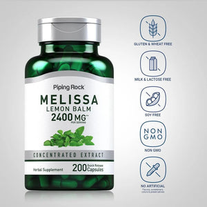 PIPING ROCK - Piping Rock Lemon Balm 2400Mg. 200 Capsulas - The Red Vitamin MX - Suplementos Alimenticios - {{ shop.shopifyCountryName }}