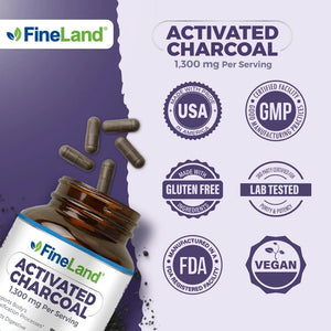 FINELAND - FineLand Activated Charcoal 1300Mg. 120 Capsulas - The Red Vitamin MX - Suplementos Alimenticios - {{ shop.shopifyCountryName }}