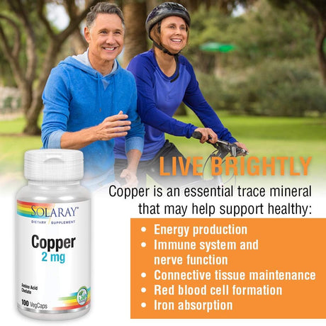 Solaray Copper 2Mg. 100 Capsulas