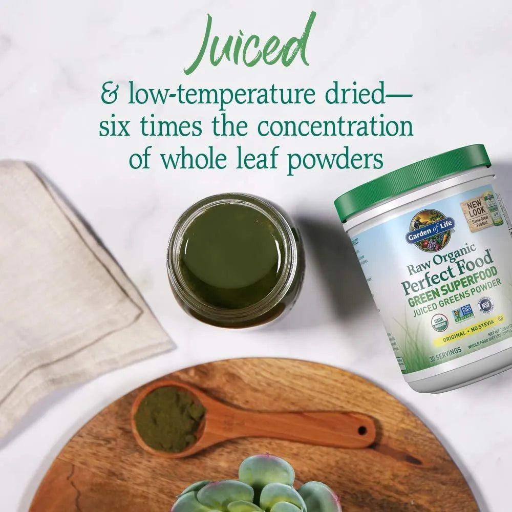 GARDEN OF LIFE - Garden of Life Raw Organic Perfect Food Green Superfood Juiced Greens Powder 30 Servicios Original Stevia-Free 207Gr. - The Red Vitamin MX - Suplementos Alimenticios - {{ shop.shopifyCountryName }}