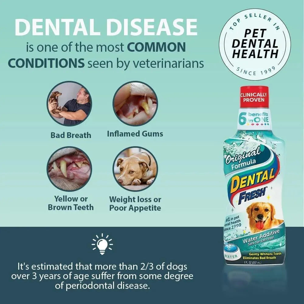 DENTAL FRESH - Dental Fresh Water Additive for Dogs Original Formula 503Ml. - The Red Vitamin MX - Cuidado Dental Para Perros - {{ shop.shopifyCountryName }}