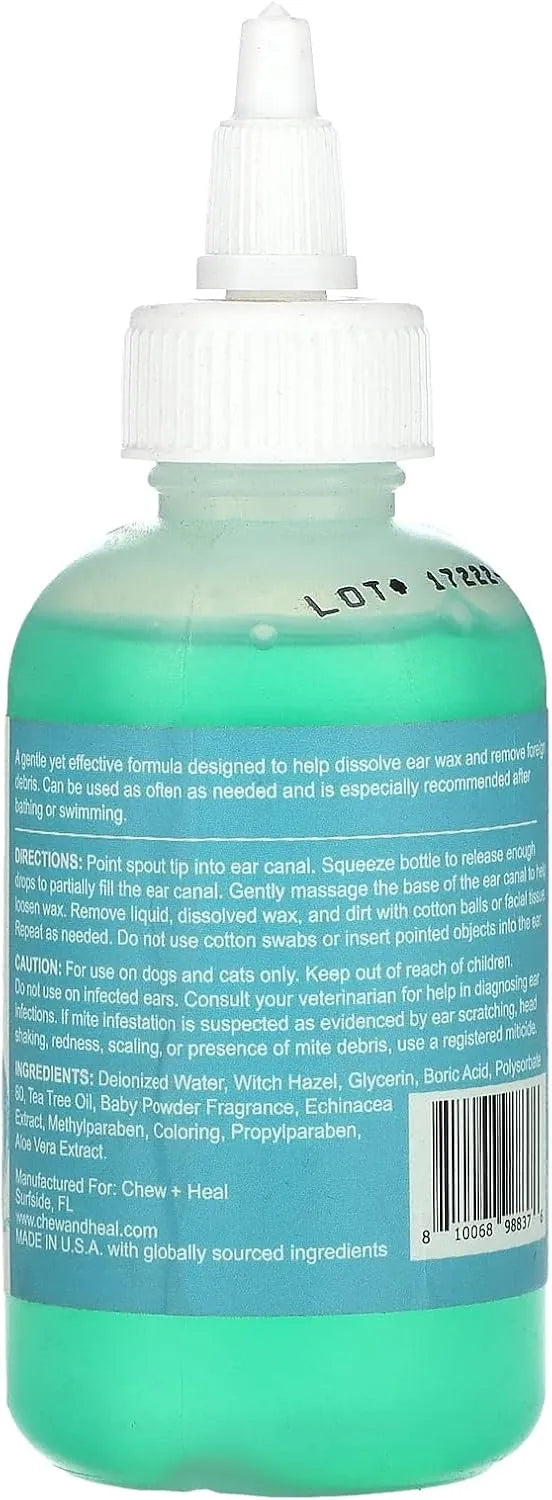 CHEW + HEAL - Chew + Heal Dog Ear Cleaner Solution 4 Fl.Oz. - The Red Vitamin MX - Cuidado Del Oído De Perros - {{ shop.shopifyCountryName }}