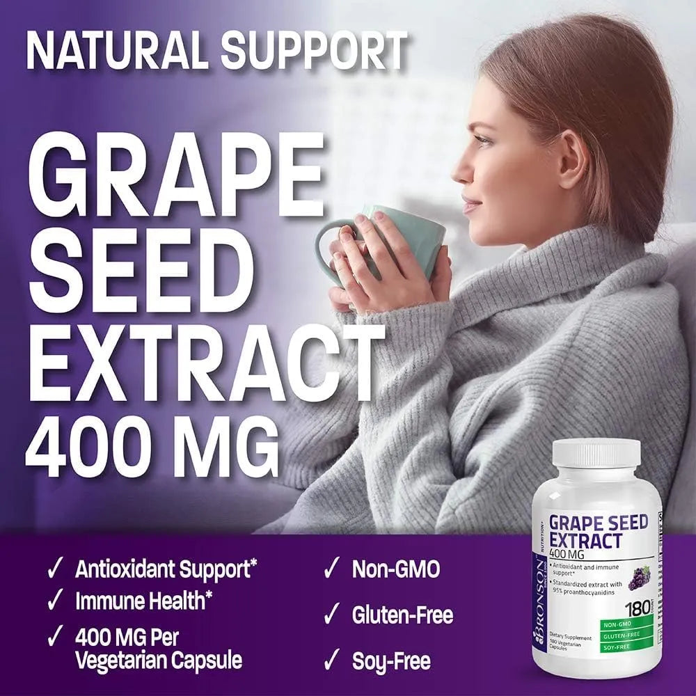 BRONSON - Bronson Grape Seed Extract 400Mg. 90 Capsulas - The Red Vitamin MX - Suplementos Alimenticios - {{ shop.shopifyCountryName }}