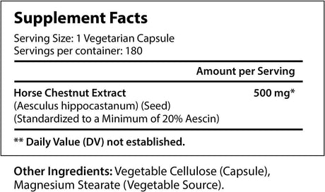 LONGLIFENUTRI - LongLifeNutri Horse Chestnut Extract 500Mg. 180 Capsulas - The Red Vitamin MX - Suplementos Alimenticios - {{ shop.shopifyCountryName }}