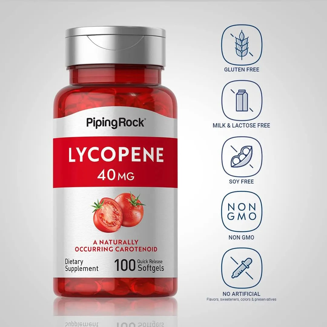 PIPING ROCK - Piping Rock Lycopene 40Mg. 100 Capsulas Blandas - The Red Vitamin MX - Suplementos Alimenticios - {{ shop.shopifyCountryName }}