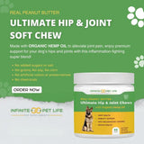 INFINITE PET - Infinite Pet Ultimate Hip and Joint Supplement for Dogs Peanut Butter 90 Masticables - The Red Vitamin MX - Cuidado De Cadera Y Articulaciones Para Perros - {{ shop.shopifyCountryName }}