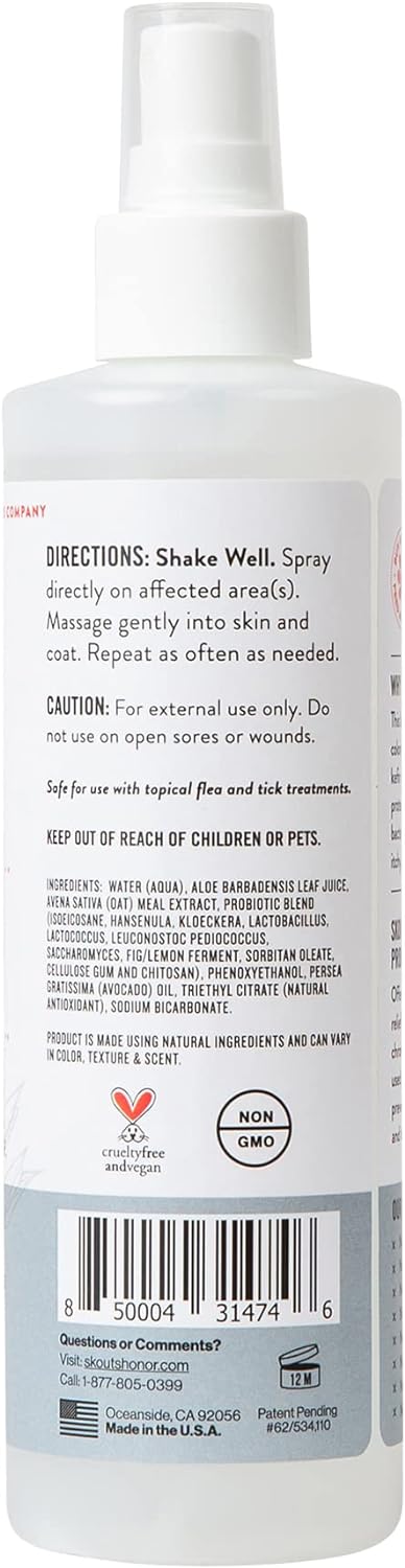 SKOUT'S HONOR Probiotic Itch Relief Spray for Pets 8 Fl.Oz.