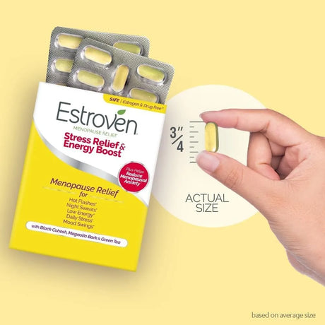 ESTROVEN - Estroven Stress Relief & Energy Boost for Menopause Relief 28 Tabletas - The Red Vitamin MX - Suplementos Alimenticios - {{ shop.shopifyCountryName }}