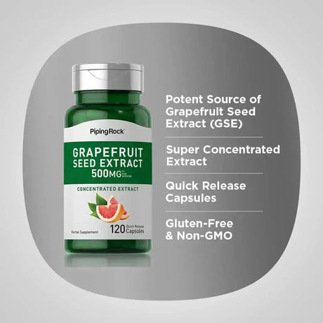 PIPING ROCK - Piping Rock Grapefruit Seed Extract 500Mg. 120 Capsulas - The Red Vitamin MX - Suplementos Alimenticios - {{ shop.shopifyCountryName }}