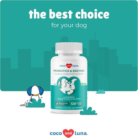 COCO AND LUNA - Coco and Luna Probiotics for Dogs 120 Tabletas Masticables - The Red Vitamin MX - Probióticos Para Perros - {{ shop.shopifyCountryName }}