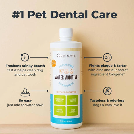 OXYFRESH - Oxyfresh Premium Pet Dental Care Solution Pet Water Additive 473Ml. - The Red Vitamin MX - Cuidado Dental Para Perros - {{ shop.shopifyCountryName }}