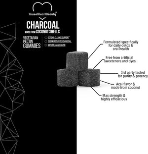 SweetHeartBeauty Activated Charcoal Gummies 60 Gomitas