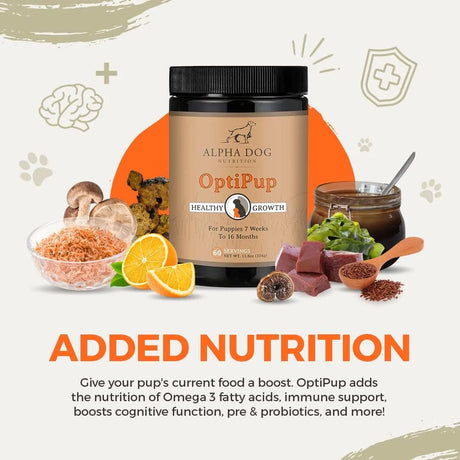 ALPHA DOG NUTRITION - Alpha Dog Nutrition OptiPup All-in-1 Puppy Multivitamin 60 Servicios 304Gr. - The Red Vitamin MX - Multivitamínicos Para Perros - {{ shop.shopifyCountryName }}