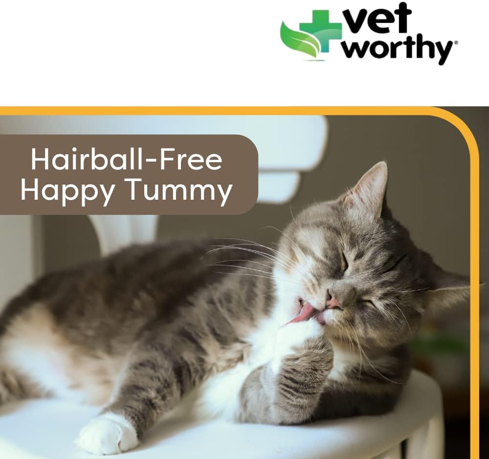 Vet Worthy Hairball Paw Gel Aid for Cats 5 Oz.