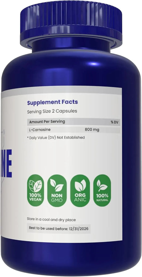 AZ BIOTECH - AZ BIOTECH L-Carnosine 400Mg. 180 Capsulas - The Red Vitamin MX - Suplementos Alimenticios - {{ shop.shopifyCountryName }}