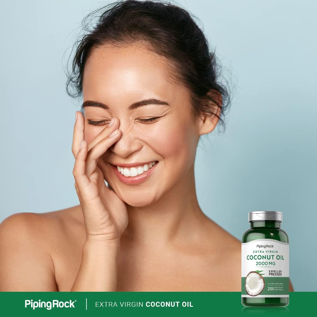 Piping Rock Coconut Oil 2000Mg. 200 Capsulas Blandas