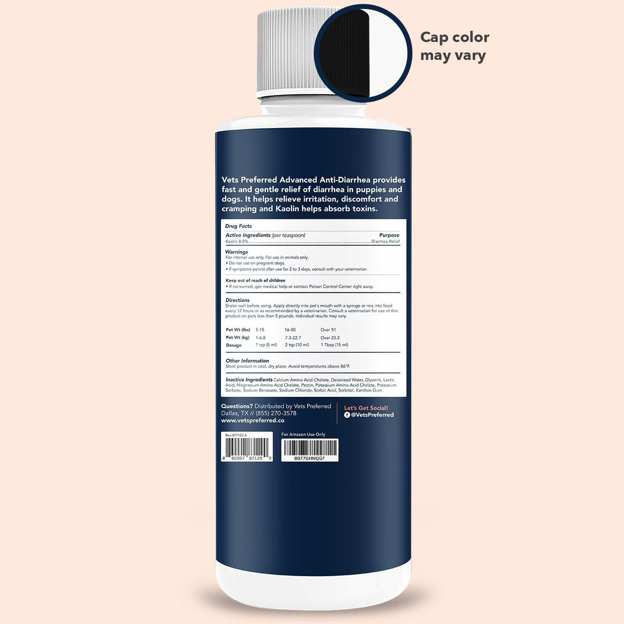 Vets Preferred Anti Diarrhea Liquid for Dogs 237Ml.