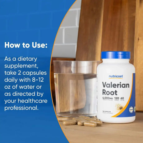 NUTRICOST - Nutricost Valerian Root 4000Mg. 120 Capsulas - The Red Vitamin MX - Suplementos Alimenticios - {{ shop.shopifyCountryName }}