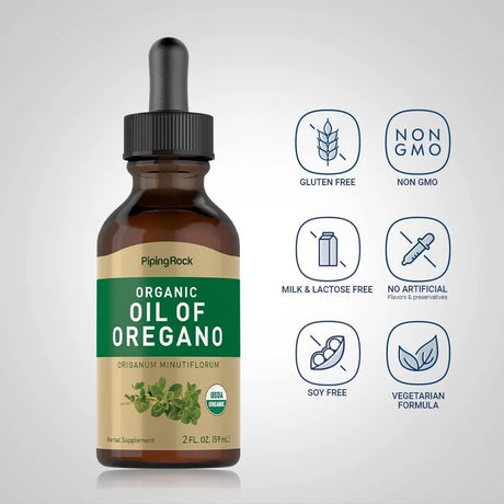 PIPING ROCK - Piping Rock Oil of Oregano Organic Drops 2 Fl.Oz. - The Red Vitamin MX - Suplementos Alimenticios - {{ shop.shopifyCountryName }}
