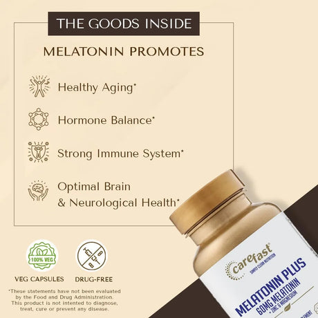 CAREFAST - CAREFAST Melatonin Plus Extra Strength 60Mg. 90 Capsulas - The Red Vitamin MX - Suplementos Alimenticios - {{ shop.shopifyCountryName }}