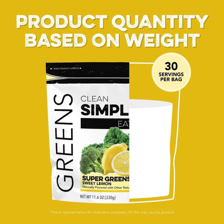 CLEAN SIMPLE EATS - Clean Simple Eats Sweet Lemon Greens Powder Mix 30 Servicios 330Gr. - The Red Vitamin MX - Suplementos Alimenticios - {{ shop.shopifyCountryName }}