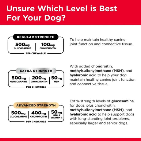 NUTRI-VET - Nutri-Vet Hip & Joint Chewable Dog Regular Strength 75 Tabletas Masticables - The Red Vitamin MX - Cuidado De Cadera Y Articulaciones Para Perros - {{ shop.shopifyCountryName }}