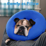 Infisu Soft Dog Cone Collar Inflatable BLUE MEDIUM 8"-12"