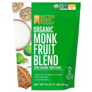 BETTERBODY FOODS - BetterBody Foods Organic Monk Fruit Sweetener Blend 454Gr. - The Red Vitamin MX - Suplementos Alimenticios - {{ shop.shopifyCountryName }}