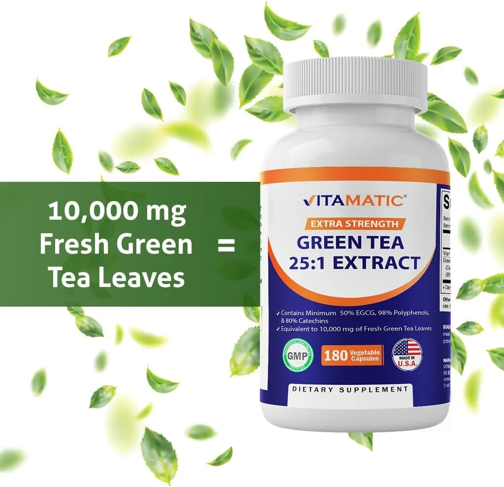 VITAMATIC - Vitamatic Green Tea Extract with Vitamin C 180 Capsulas - The Red Vitamin MX - Suplementos Alimenticios - {{ shop.shopifyCountryName }}