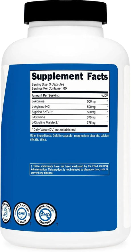 NUTRICOST - Nutricost Nitric Oxide Booster 750Mg. 180 Capsulas - The Red Vitamin MX - Suplementos Alimenticios - {{ shop.shopifyCountryName }}