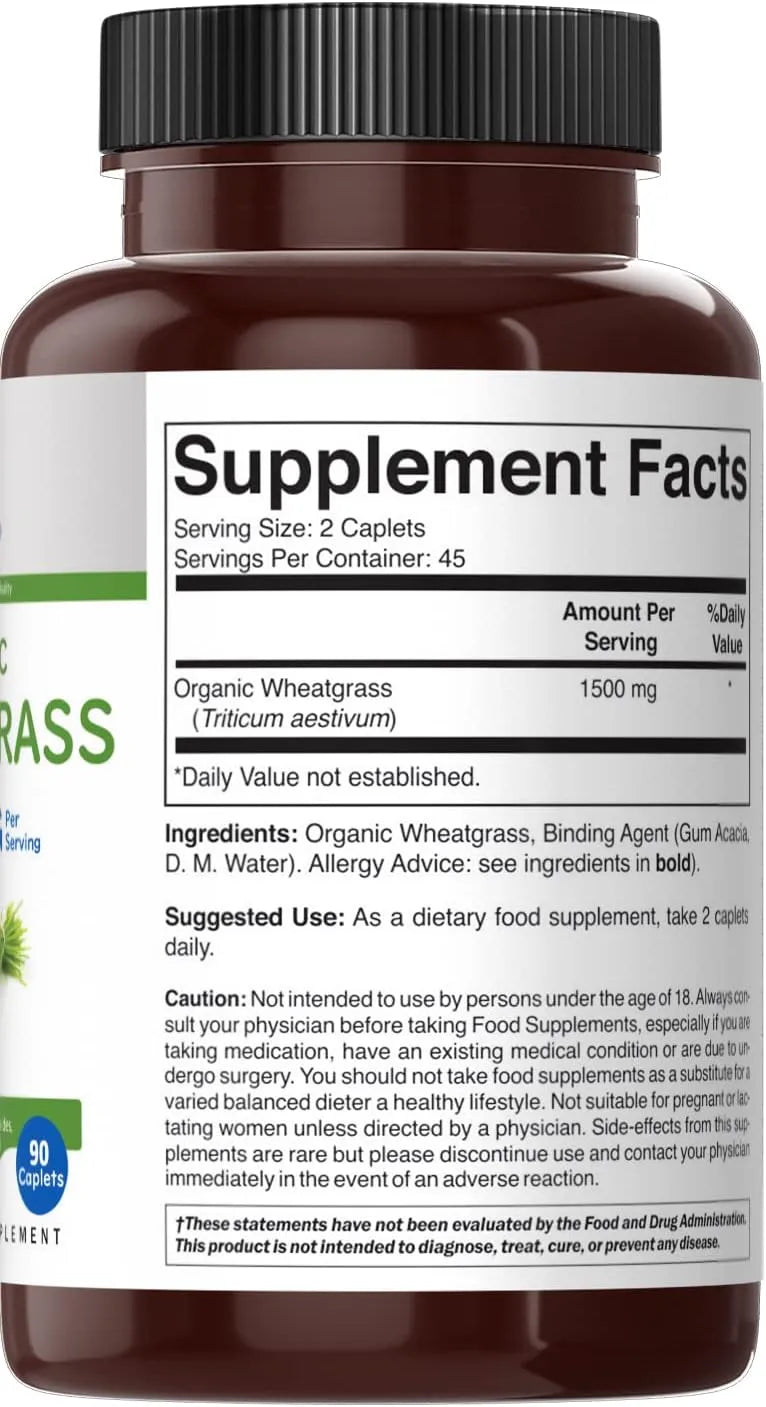BRIEOFOOD - Brieofood Organic Wheatgrass 1500Mg 90 Tabletas - The Red Vitamin MX - Suplementos Alimenticios - {{ shop.shopifyCountryName }}