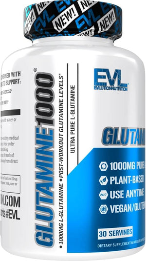 Evlution Nutrition L-Glutamine 1000 30 Capsulas - The Red Vitamin MX - Suplementos Alimenticios - EVLUTION
