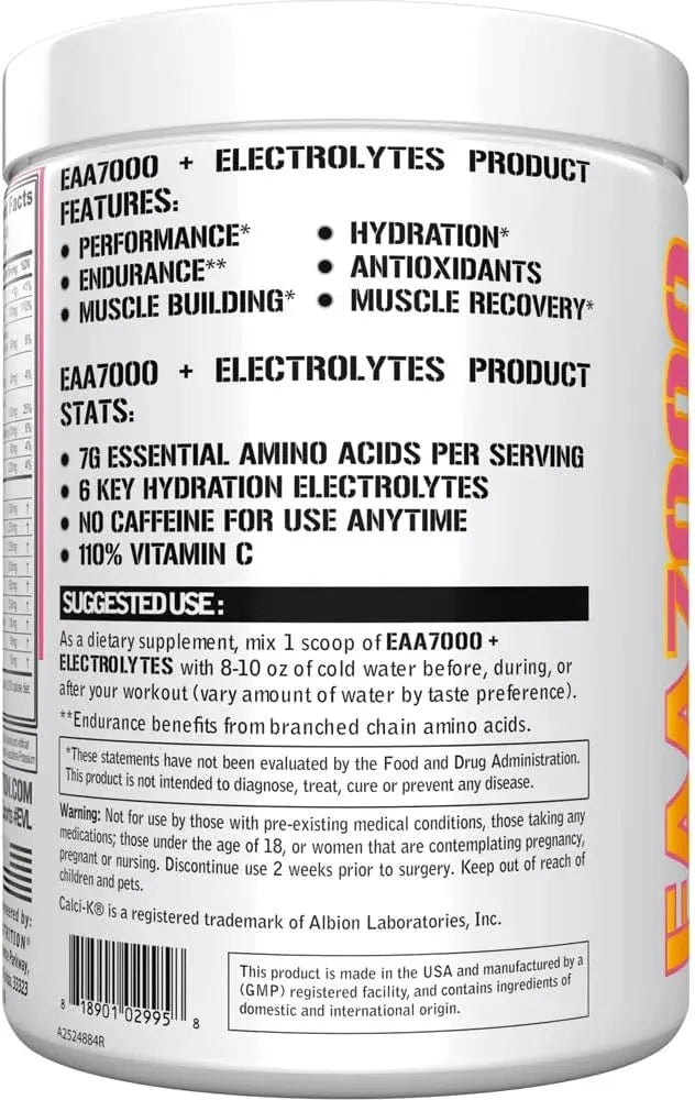 EVLUTION - Evlution Nutrition EAA7000 + Electrolytes 30 Servicios Pink Lemonade 369Gr. - The Red Vitamin MX - Suplementos Alimenticios - {{ shop.shopifyCountryName }}