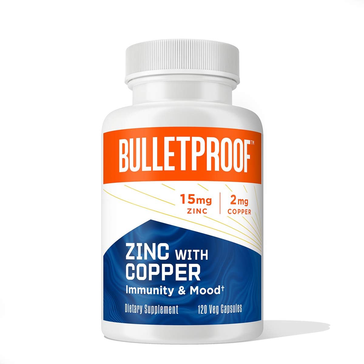 Bulletproof Zinc with Copper 120 Capsulas