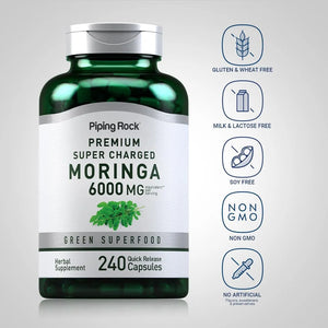 PIPING ROCK - Piping Rock Moringa Oleifera 6,000Mg. 240 Capsulas - The Red Vitamin MX - Suplementos Alimenticios - {{ shop.shopifyCountryName }}