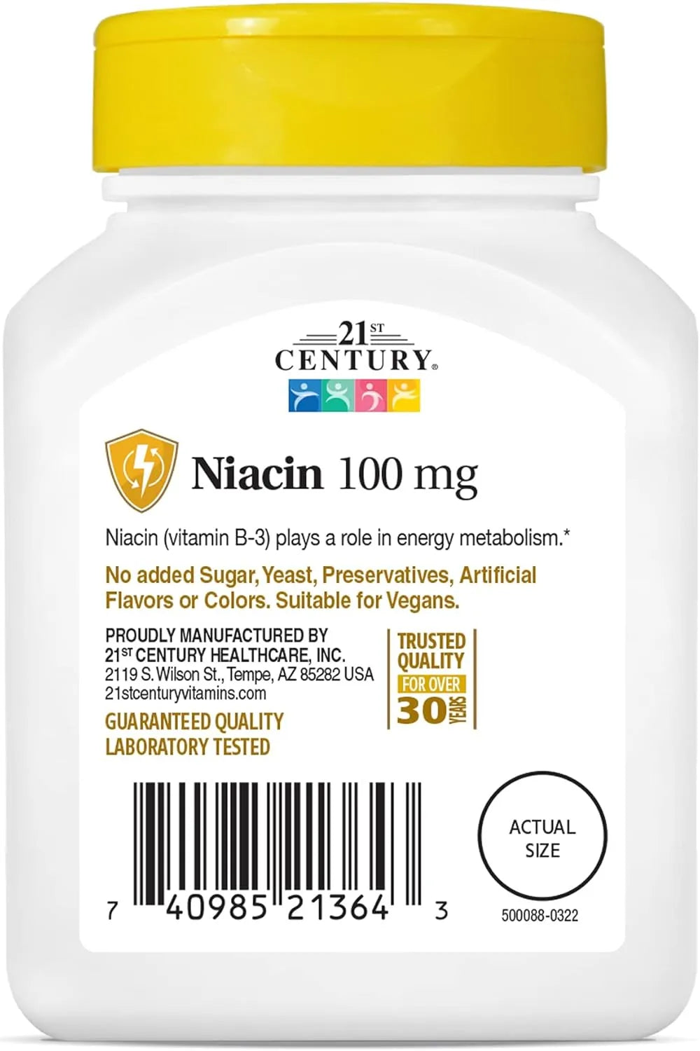 21ST CENTURY - 21st Century Niacin 100Mg. 110 Tabletas - The Red Vitamin MX - Suplementos Alimenticios - {{ shop.shopifyCountryName }}