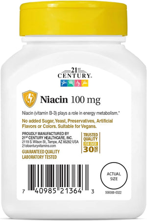 21ST CENTURY - 21st Century Niacin 100Mg. 110 Tabletas - The Red Vitamin MX - Suplementos Alimenticios - {{ shop.shopifyCountryName }}