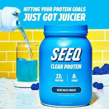 SEEQ - SEEQ Clear Whey Isolate Protein Powder Blue Razz Freeze 25 Servicios - The Red Vitamin MX - Suplementos Alimenticios - {{ shop.shopifyCountryName }}
