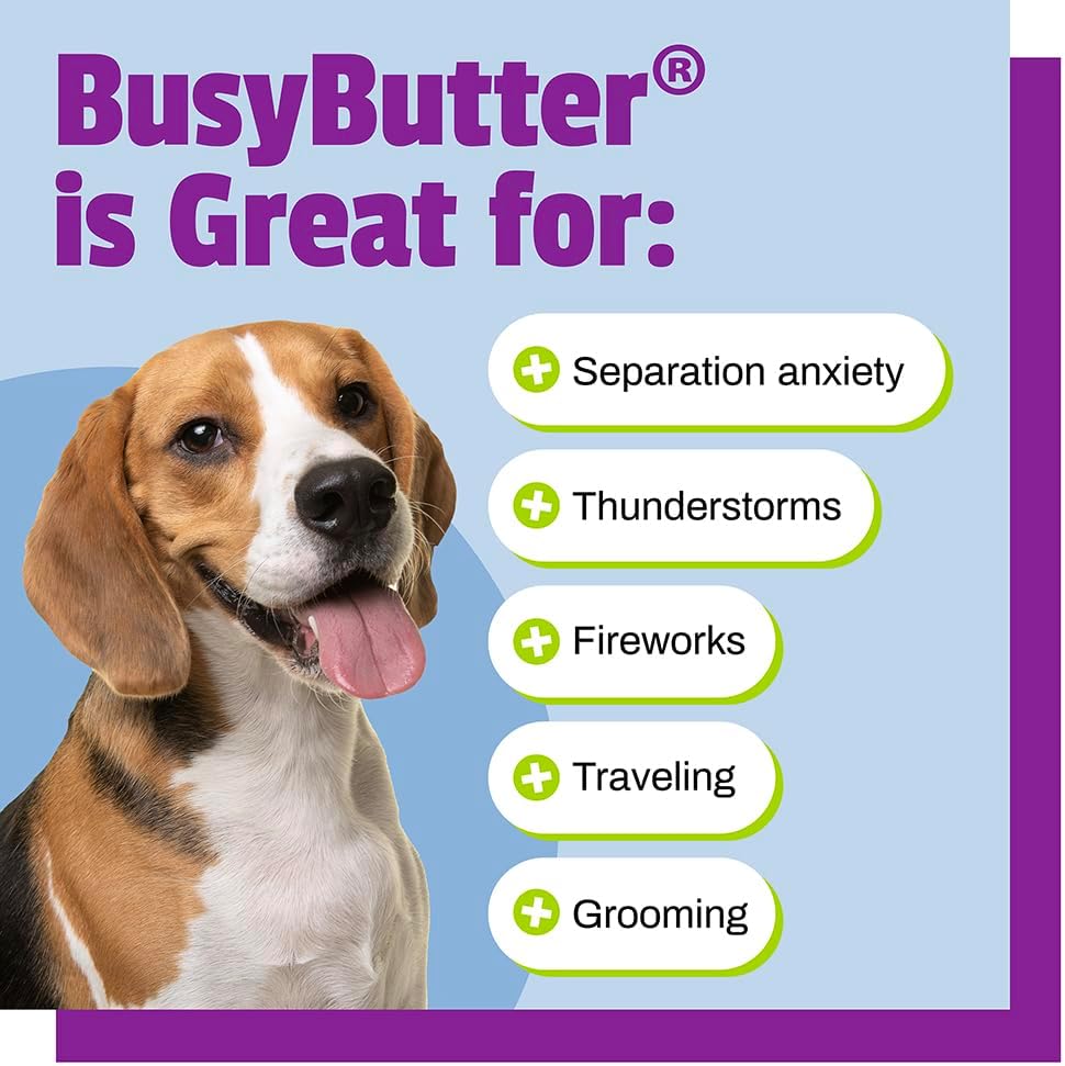 Pet Naturals BusyButter Easy Squeeze Calming Peanut Butter for Dogs 42Gr. 6 Pack