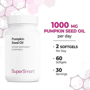 SUPER SMART - Supersmart Pumpkin Seed Oil 1000Mg. 60 Capsulas Blandas - The Red Vitamin MX - Suplementos Alimenticios - {{ shop.shopifyCountryName }}