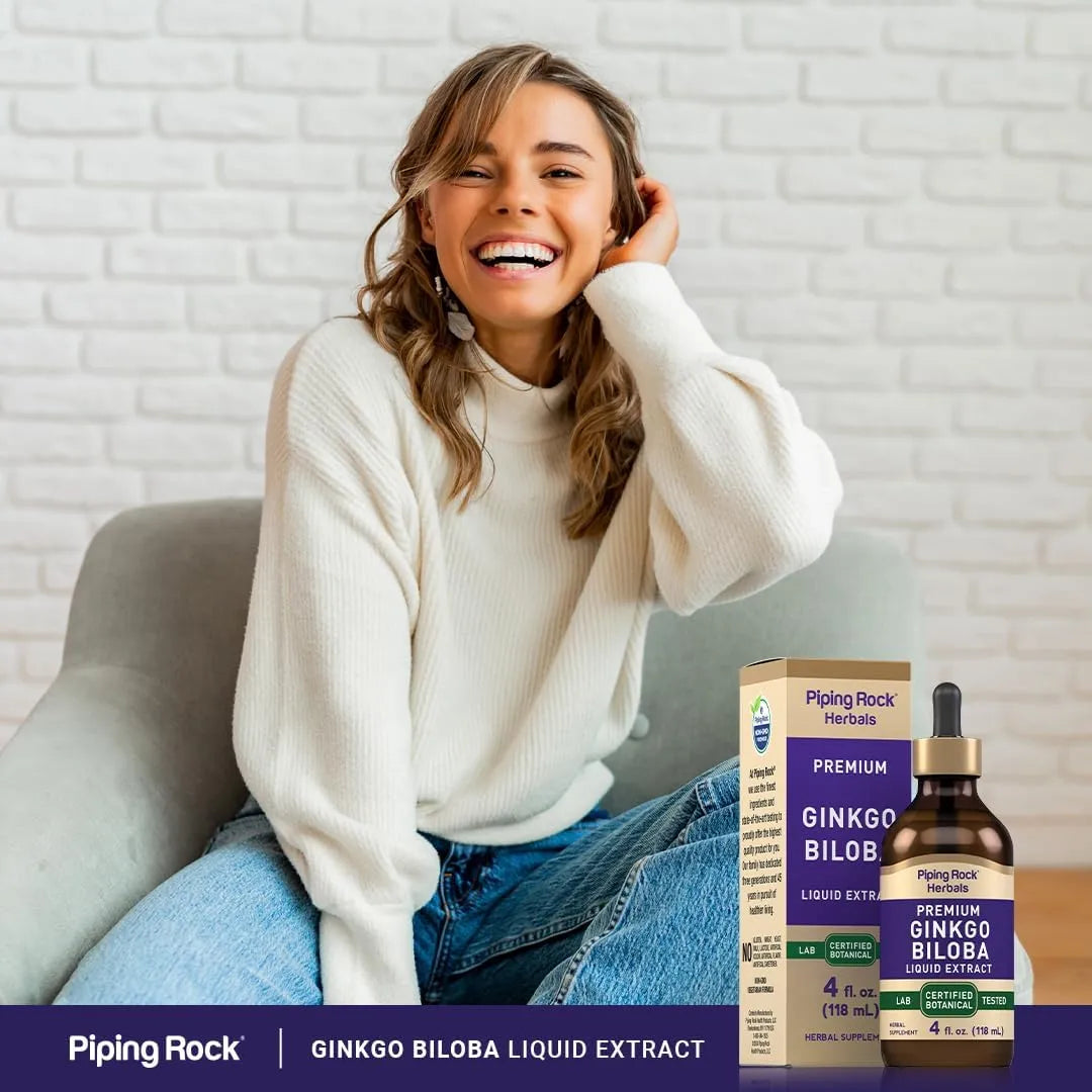 PIPING ROCK - Piping Rock Ginkgo Biloba Liquid Herbal Extract 4 Fl.Oz. - The Red Vitamin MX - Suplementos Alimenticios - {{ shop.shopifyCountryName }}