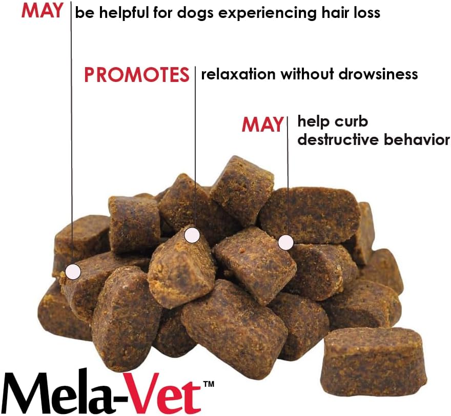 Mela-Vet Melatonin Calming Soft Chews for Dogs 120 Masticables