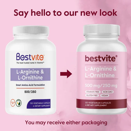 BESTVITE - BESTVITE L-Arginine L-Ornithine 500-250Mg. 120 Capsulas 2 Pack - The Red Vitamin MX - Suplementos Alimenticios - {{ shop.shopifyCountryName }}